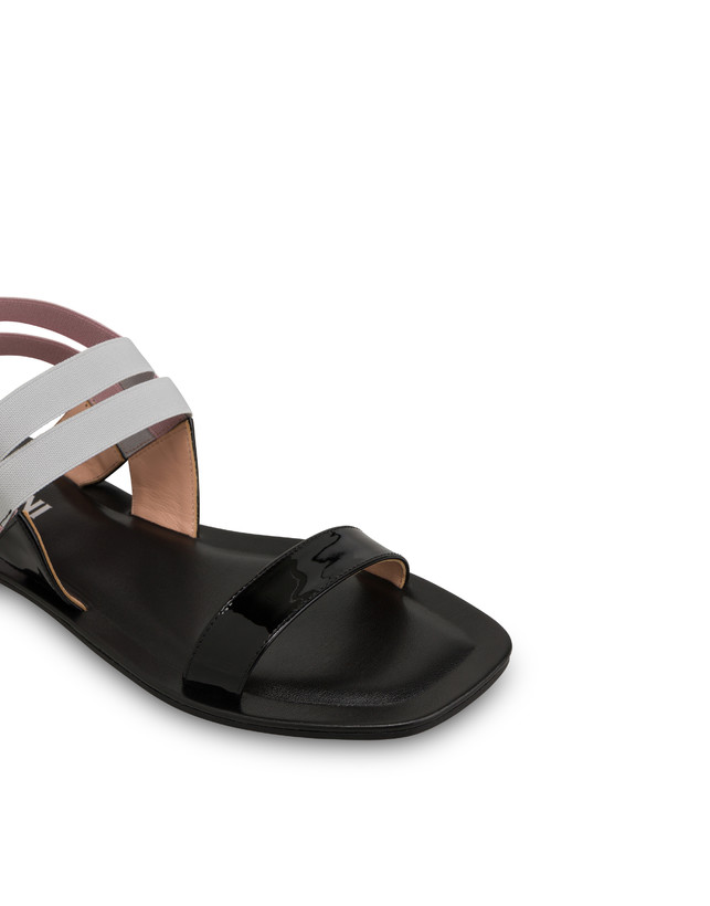 Greek Cross patent leather flat sandals Photo 4