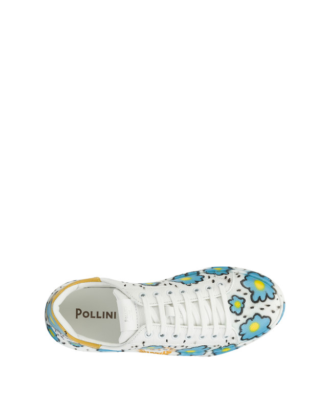'Please don't eat the flowers' leather sneakers with floral print Photo 3
