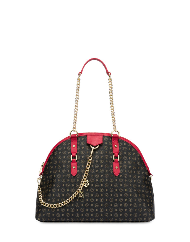 Pollini Borsa A Spalla Heritage Logo Classic Nero/lacca