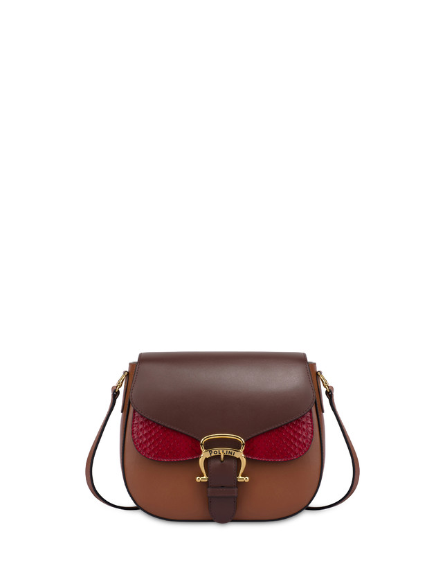Petal bag in calf leather and elaphe Photo 1