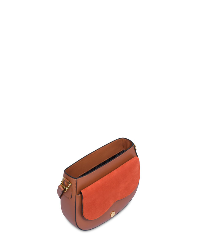 Petal bag in calf leather and leather Photo 4