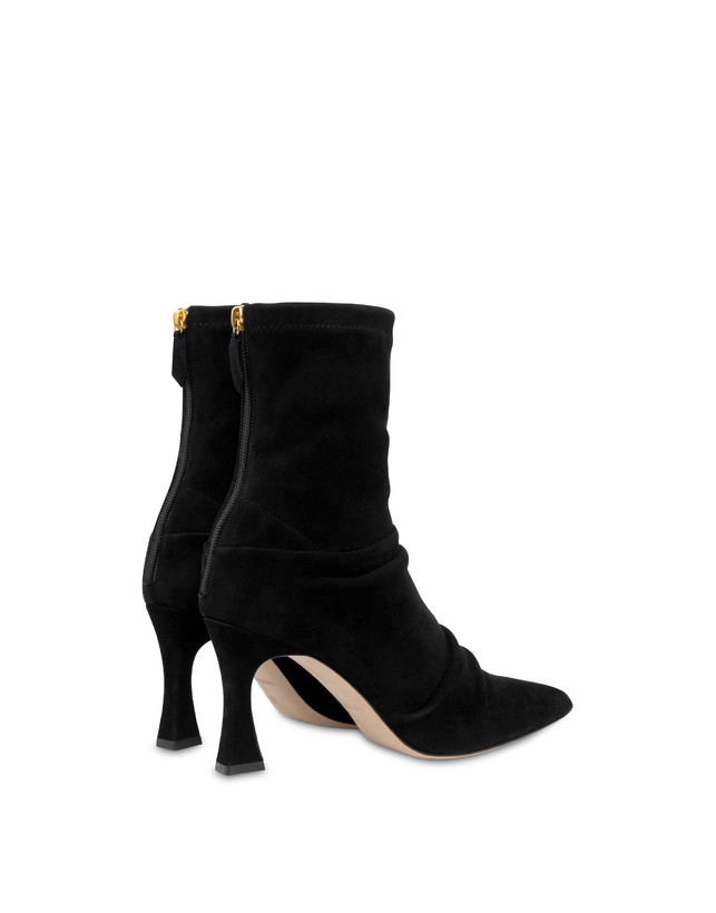 Plissé stretch suede ankle boots Photo 3