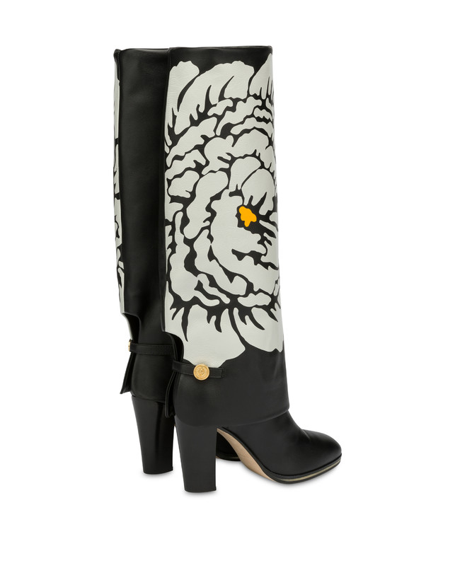 To-the-knee boots in Anemone calf leather Photo 3