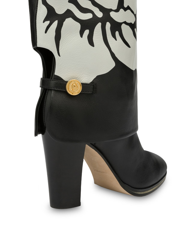 To-the-knee boots in Anemone calf leather Photo 4