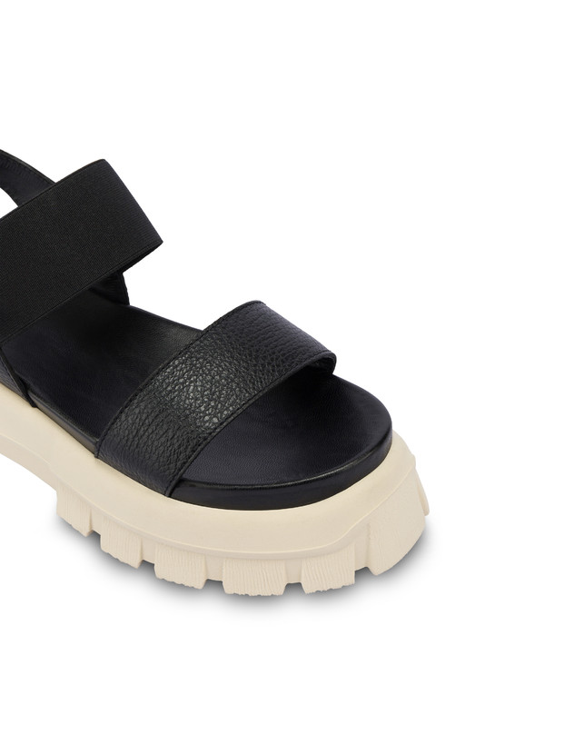 On The Grass calfskin sandals with tank bottom Photo 4