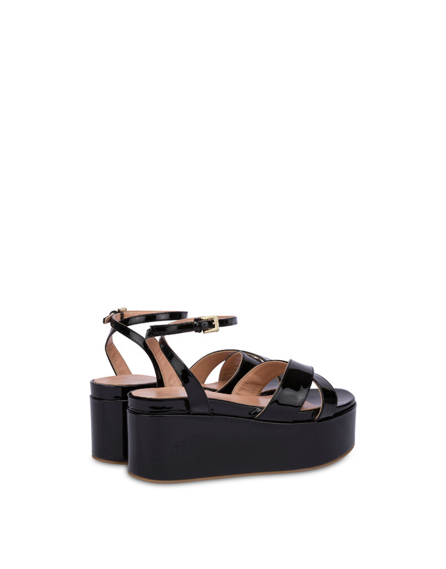 Cote d'Azur flatform wedge sandals in patent leather Photo 3