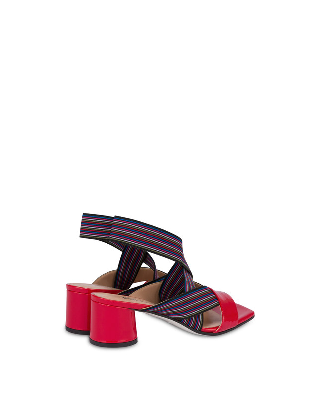 Colorful Band patent leather sandals Photo 3
