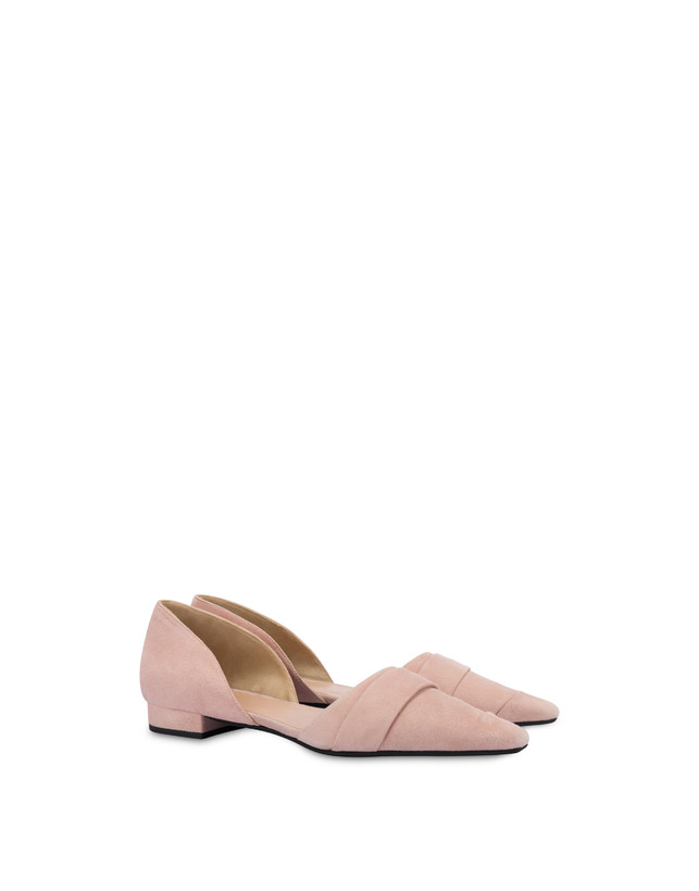 Wave suede ballerina d'Orsay flats Photo 2