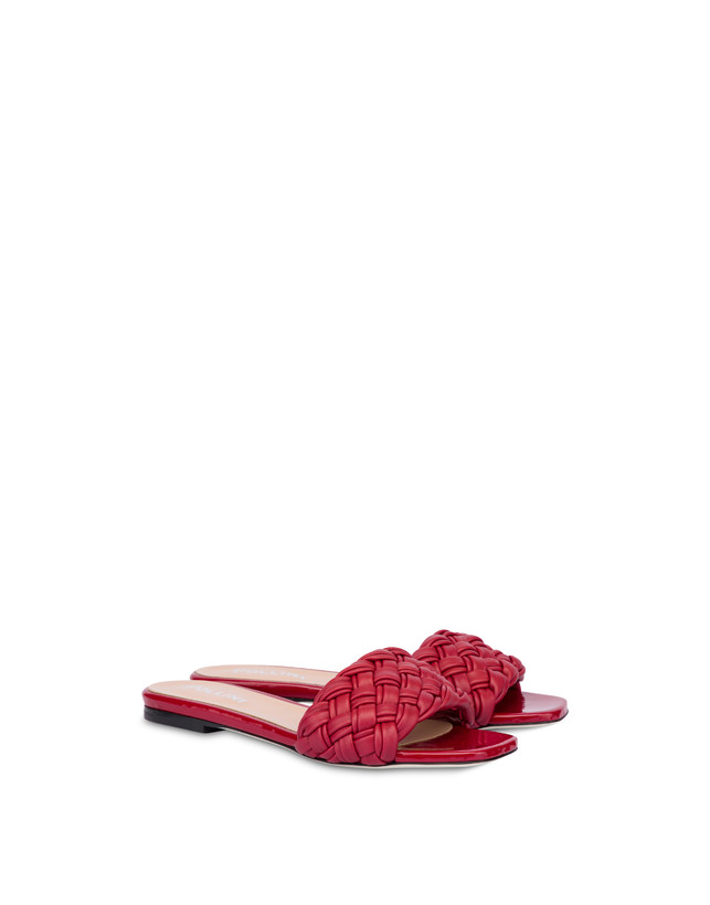 Puffy woven flat slipper Photo 2