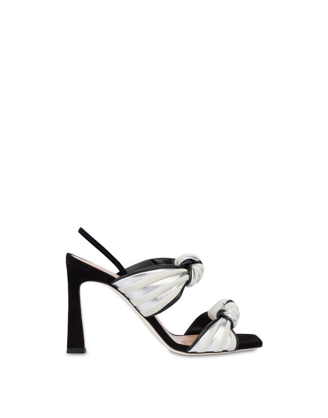 Garden Party sandals in laminated nappa and suede Photo 1