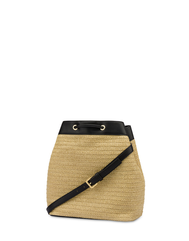 Borsa a secchiello in rafia Natural Feeling Photo 3