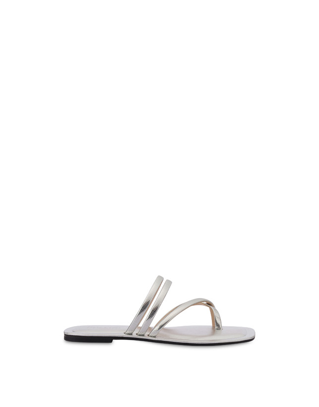 Golden Rainbow laminated mirror thong sandals Photo 1