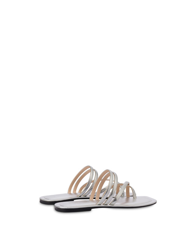 Golden Rainbow laminated mirror thong sandals Photo 3
