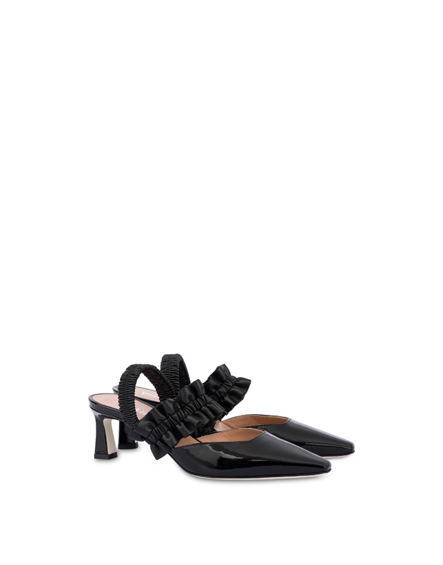 Pleated patent leather slingback Photo 2