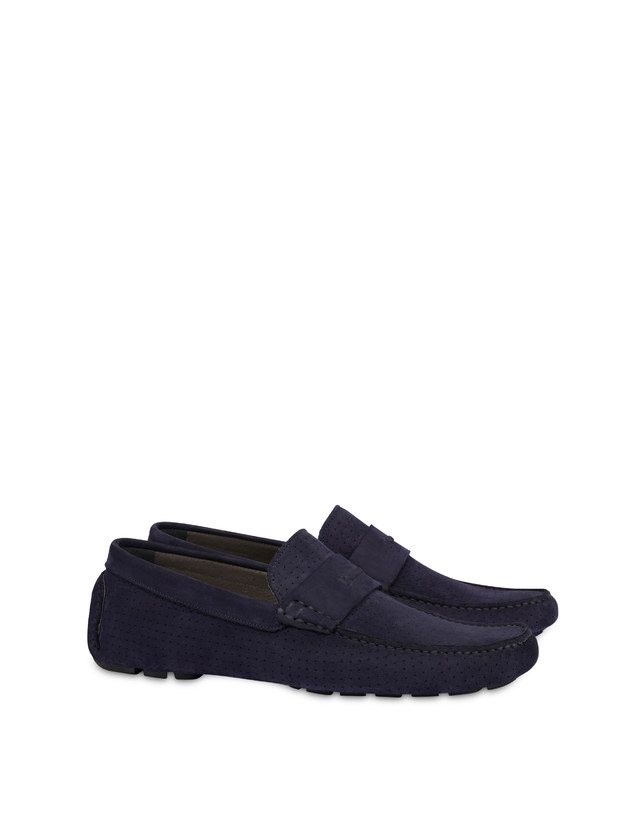 Mocassini in nabuk traforato Driver Shoes Photo 2