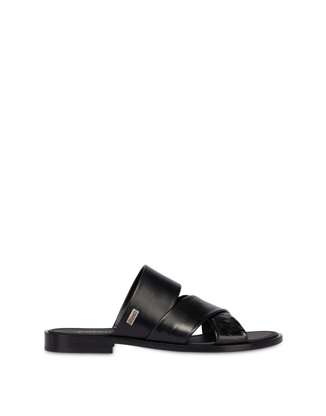 Sandali slide flat in vitello Natural Chic Photo 1