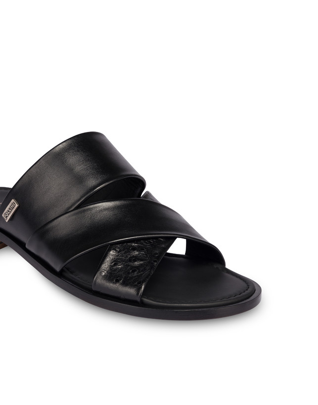 Sandali slide flat in vitello Natural Chic Photo 5
