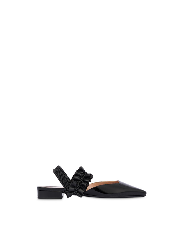 Pleated patent leather slingback ballet flats Photo 1