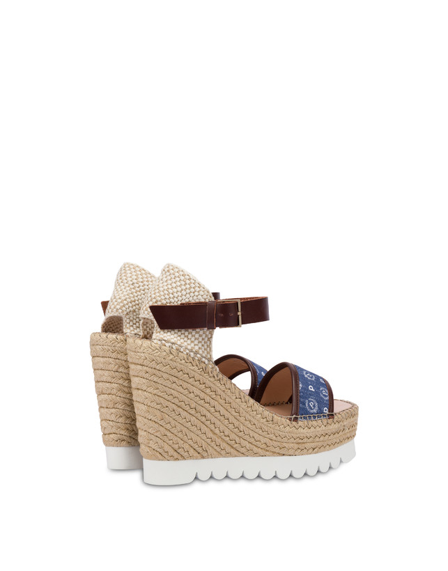 Sandali con zeppa espadrillas Heritage Denim Jacquard Photo 3