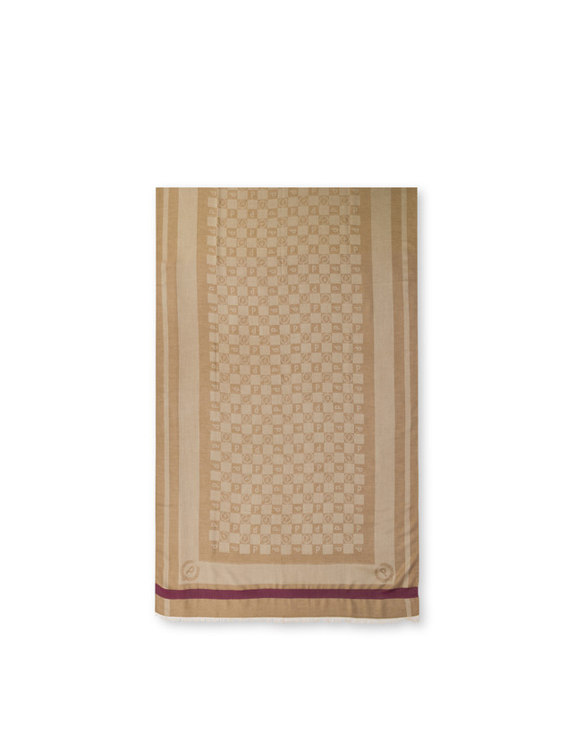Sciarpa in modal e viscosa Damier Logo Photo 1