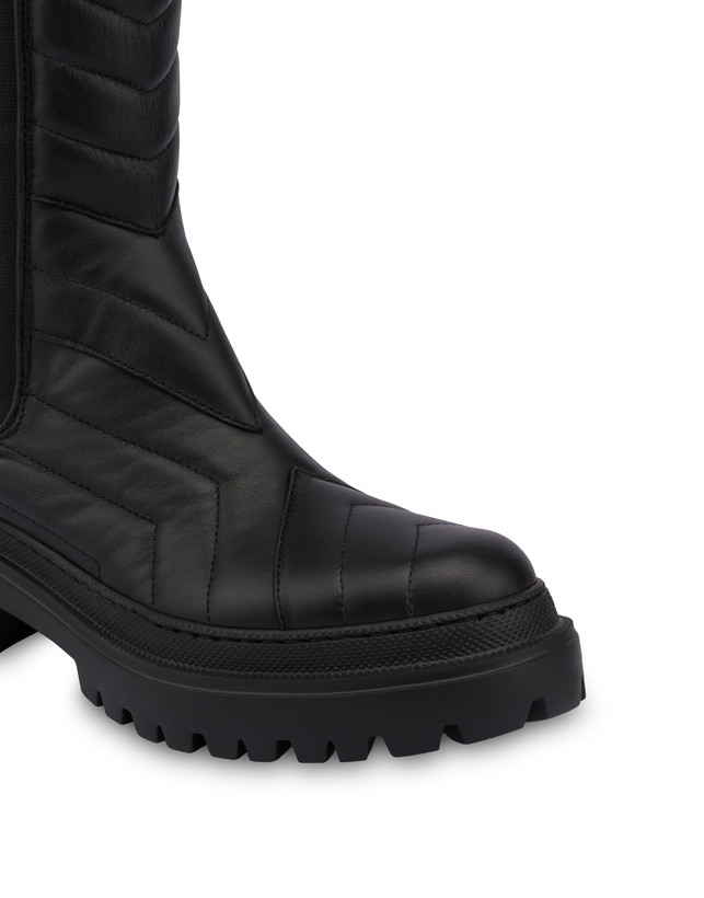 Soft Touch nappa matelassé leather boots BLACK woman FW22 - Pollini Online  Boutique - POLLINI Online Boutique