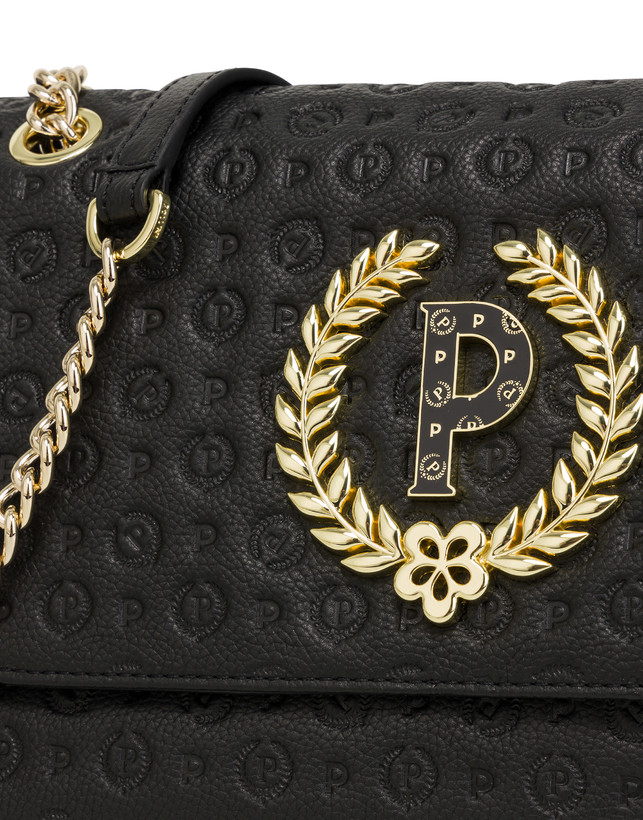 Heritage Logo Embossed calfskin shoulder bag Photo 5