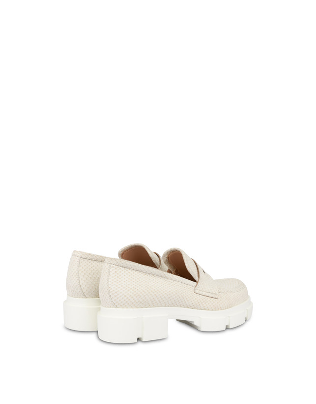 Wild Strawberries python print nubuck loafers Photo 3