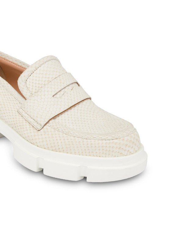 Wild Strawberries python print nubuck loafers Photo 4