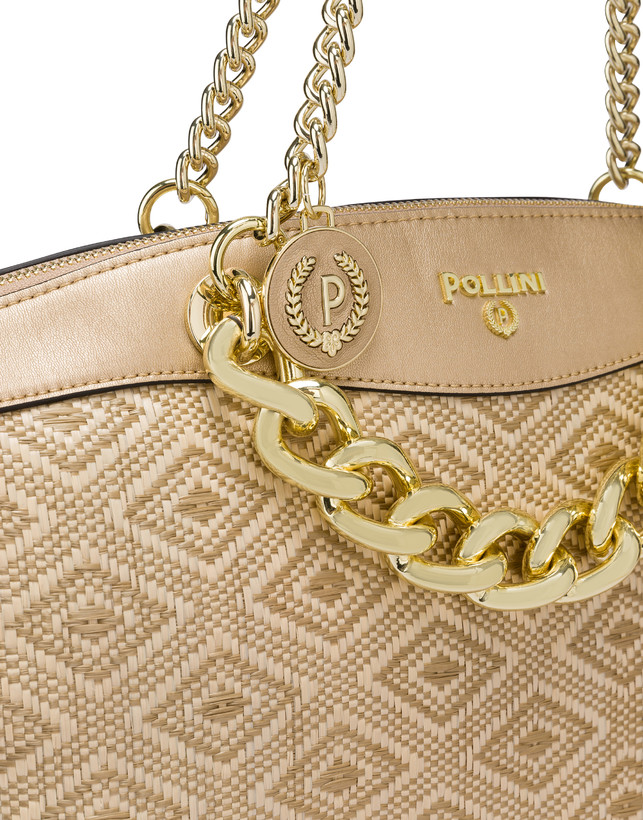 Tote bag in rafia Chain Reaction Photo 5