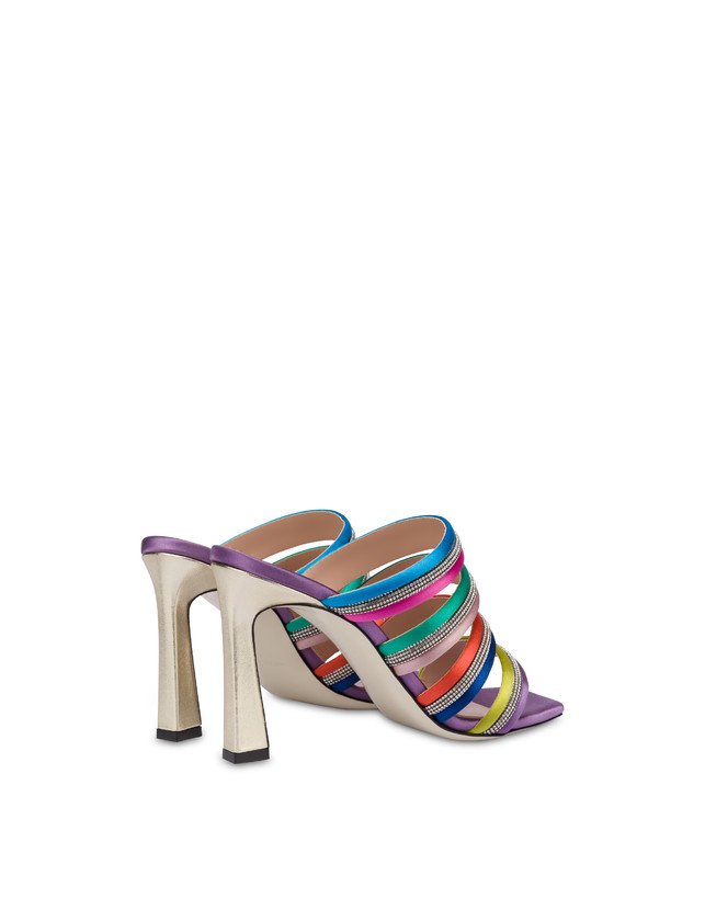 Mule con tacco in raso multicolor Bling Bling Photo 3