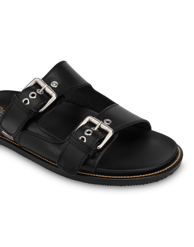 Natural Feeling cowhide slippers with straps Photo 5