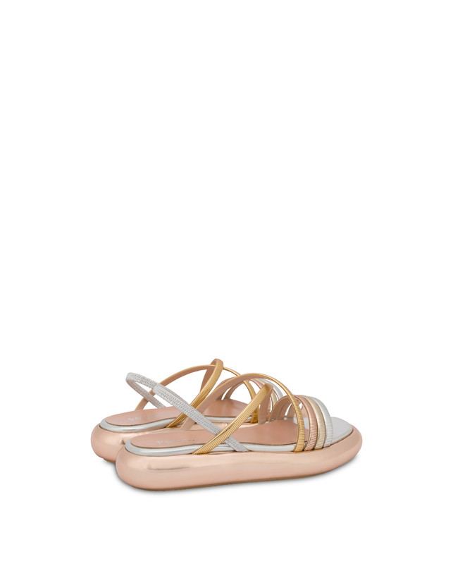 Golden Rainbow metallic flatform sandals Photo 3