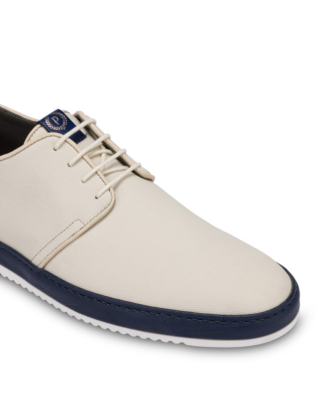 Foxing canvas and calfskin derby Photo 5