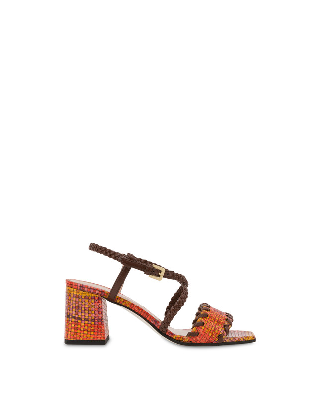 Italian Savoir Faire sandals with weave print Photo 1