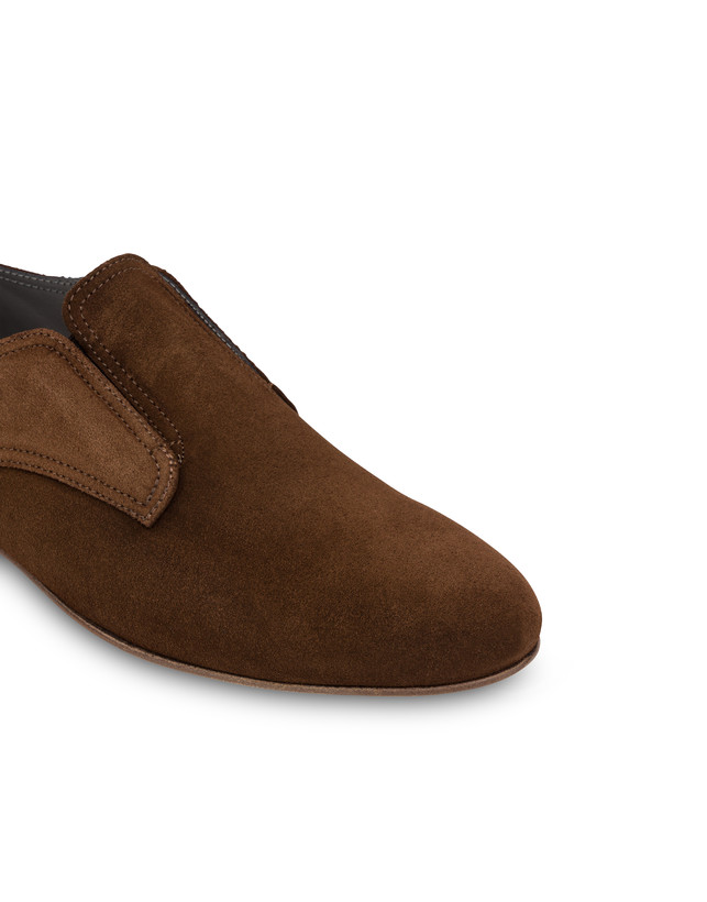 Split leather slip-on sacchetto derby Photo 5