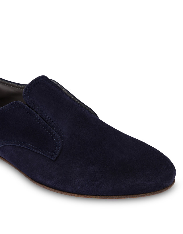 Split leather slip-on sacchetto derby Photo 5