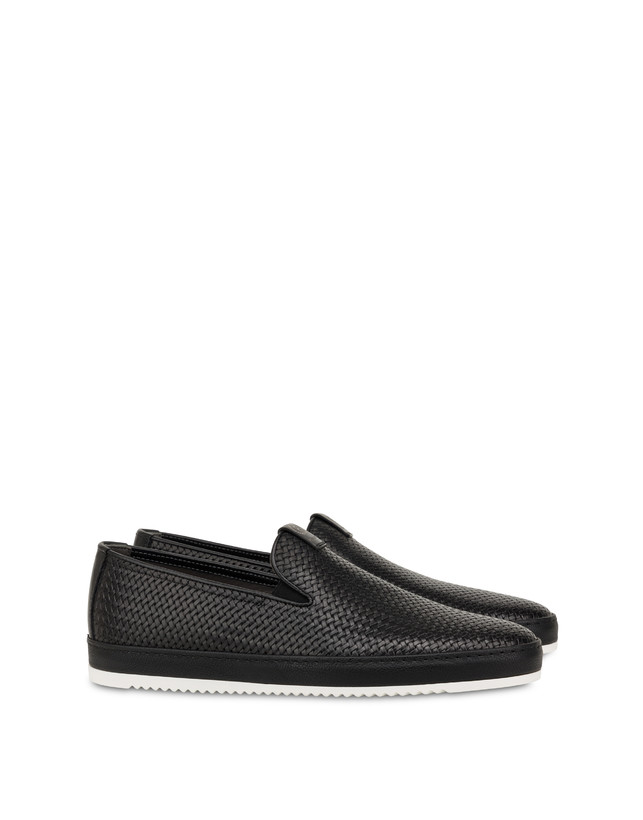 Slip-on loafers with Foxing weave print Photo 2