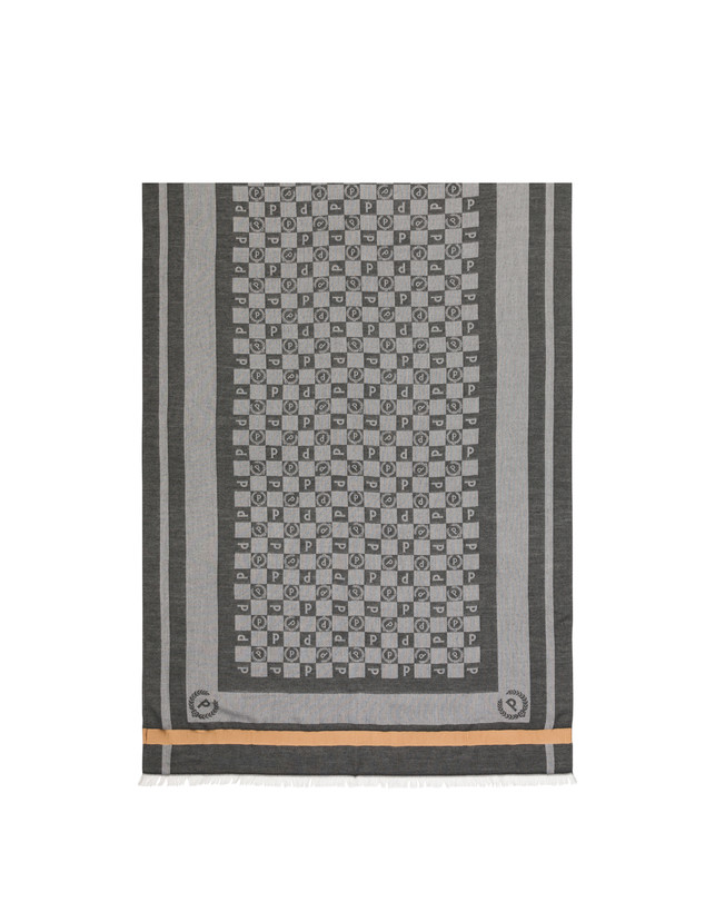 Sciarpa in tessuto jacquard Pollini Logo Check Photo 1