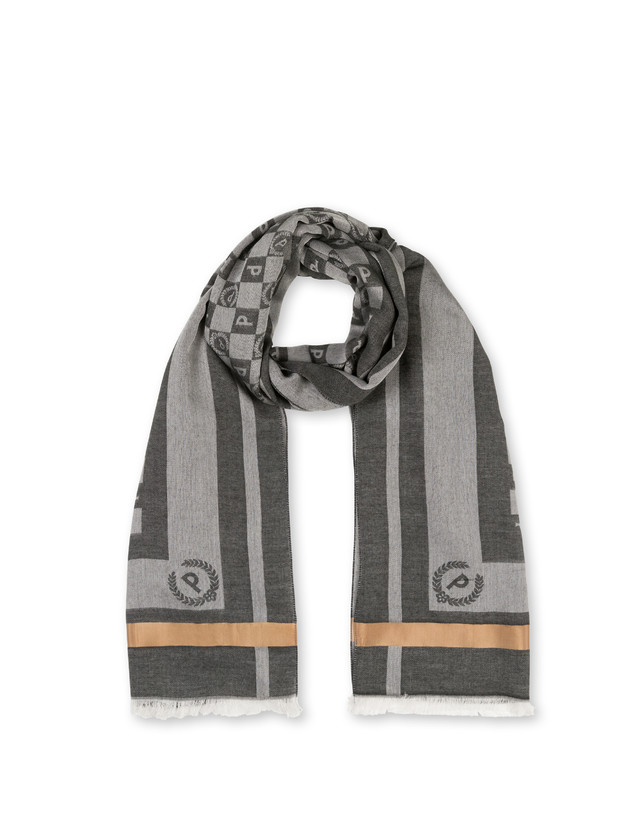 Sciarpa in tessuto jacquard Pollini Logo Check Photo 2