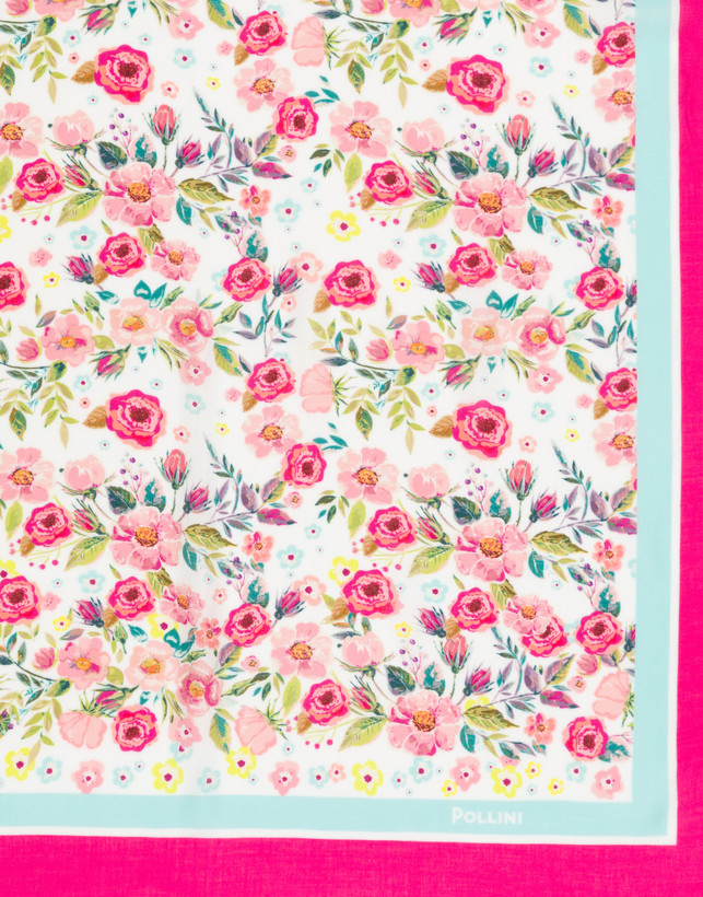 Flowers Print Viscose Stole Photo 3