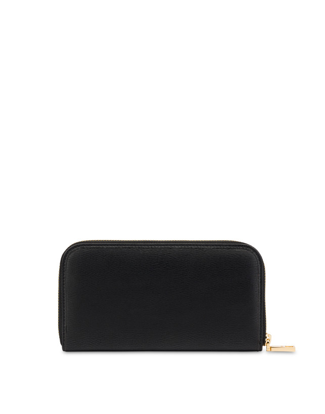 Zip wallet with hand-grained leather effect Photo 2