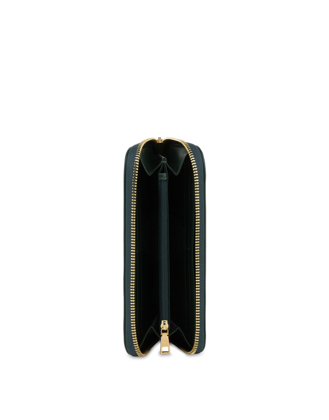 Zip wallet with hand-grained leather effect Photo 3
