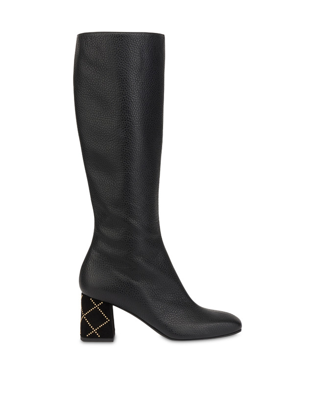 Stars in the night calfskin boots BLACK/BLACK woman FW23 - Pollini ...