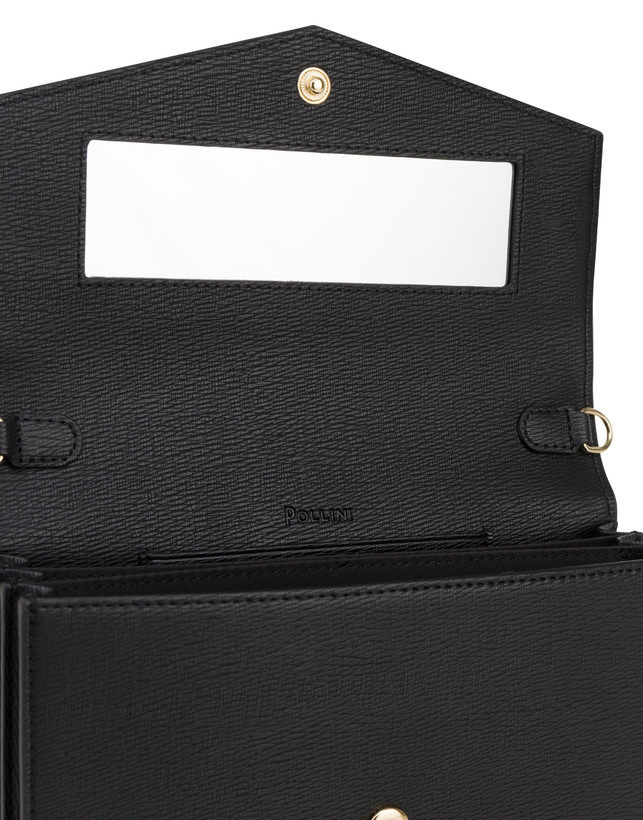 Faux Nappa leather clutch with logo Photo 5