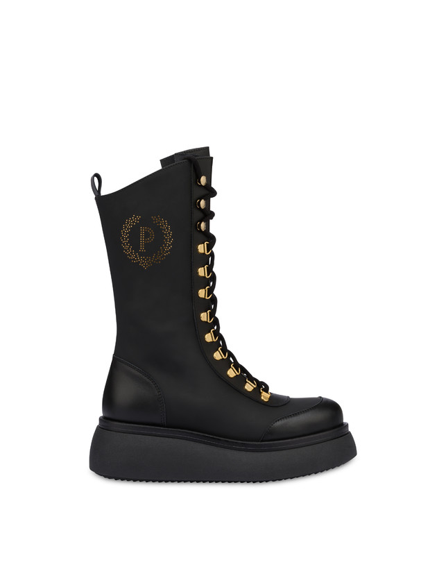 Combat boot in Wily rubberised calfskin Photo 1