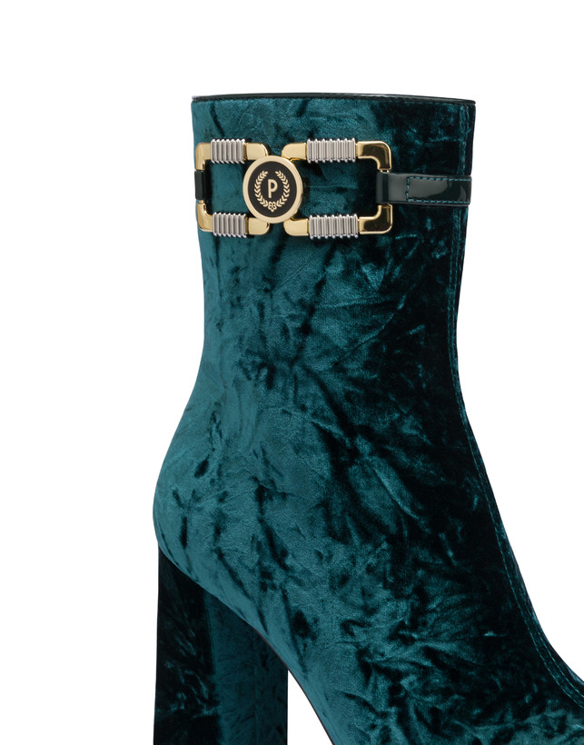 Check The Line velvet ankle boots Photo 4