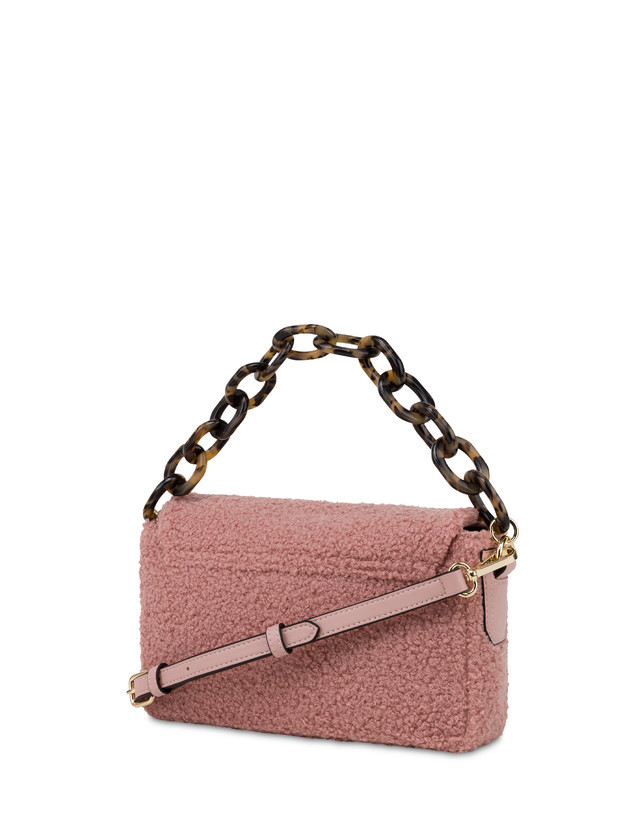 Shearling-effect candy bag with maxi chain Photo 3