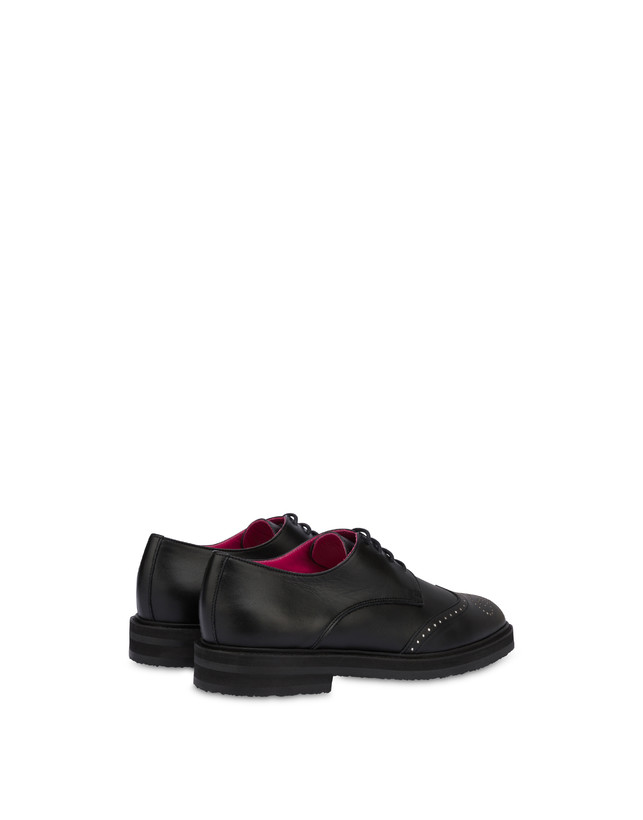 Mannish calfskin derbies with rhinestones Photo 3