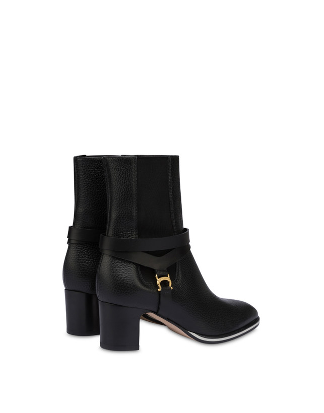 Saddle calf leather ankle boots Photo 3