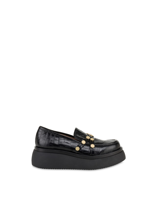 Royal Penny moccasins with crocodile print Photo 1